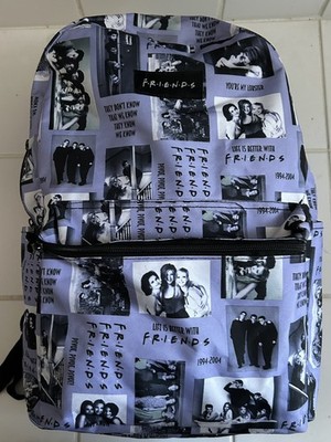 FRIENDS PURPLE Backpack 16'' TV SHOW with Padded Back and Shoulder Straps ICONIC