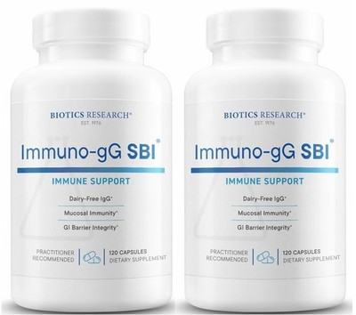 Biotics Research Immuno-gG SBI Immune Gut Support 120 Caps Dairy Free IgG 2-Pack