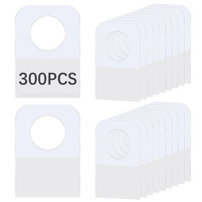 300 Pcs Hang Tabs Self Adhesive Hanging Tabs Plastic Hang Tags for Retail