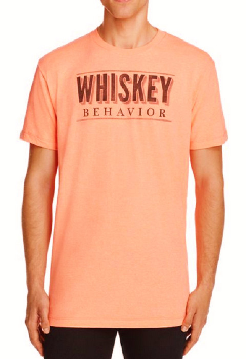Kid Dangerous Whiskey Behavior Graphic Tee in Bright Orange Size XL
