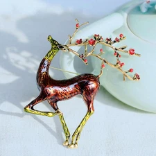 Sika Deer Alloy Brooch pin