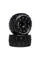 DuraTrax DTXC5518 Lockup MT Belted 2.8 2WD Mntd Rear Tires, .5 Offset, Black (2)