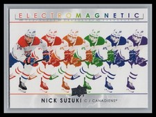 2021-22 Upper Deck S1 #EM-13 Nick Suzuki Electromagnetic Montreal Canadiens