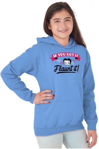 Betty Boop If You Got It Flaunt It Cartoon Youth Girls Hoodie Sweatshirts Kids - Picture 5 of 10