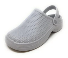 JEFFRICO Clogs for Women Nurse Shoes Garden Clogs Slip On Gray Honeycomb Clogs