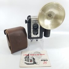 Vintage Argus 75 Camera in Case Flash Manual 1 Roll Unused Kodacolor 620 Film