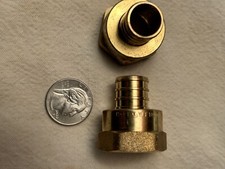 10 PCS 3/4" PEX X 3/4" FEMALE THREADED ADAPTER BRASS CRIMP FITTING LEAD FREE