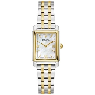 Bulova Sutton Quartz MOP Dial Two Tone Stainless Steel Ladies 