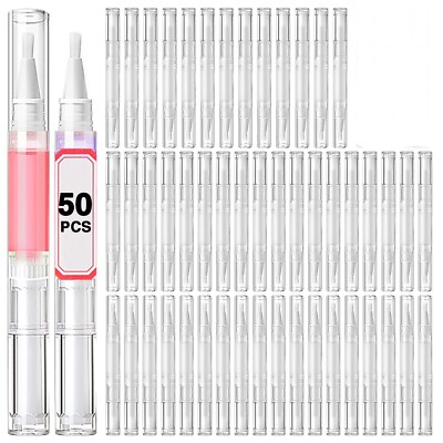50 Stück 3 ml Nagellack/Nagelhautöl Behälter leer Drehstifte mit Pinsel tragbar