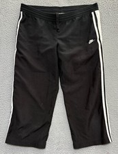 Vintage Gray tag Nike Cropped track pants womens size Small 4-6 Drawstring