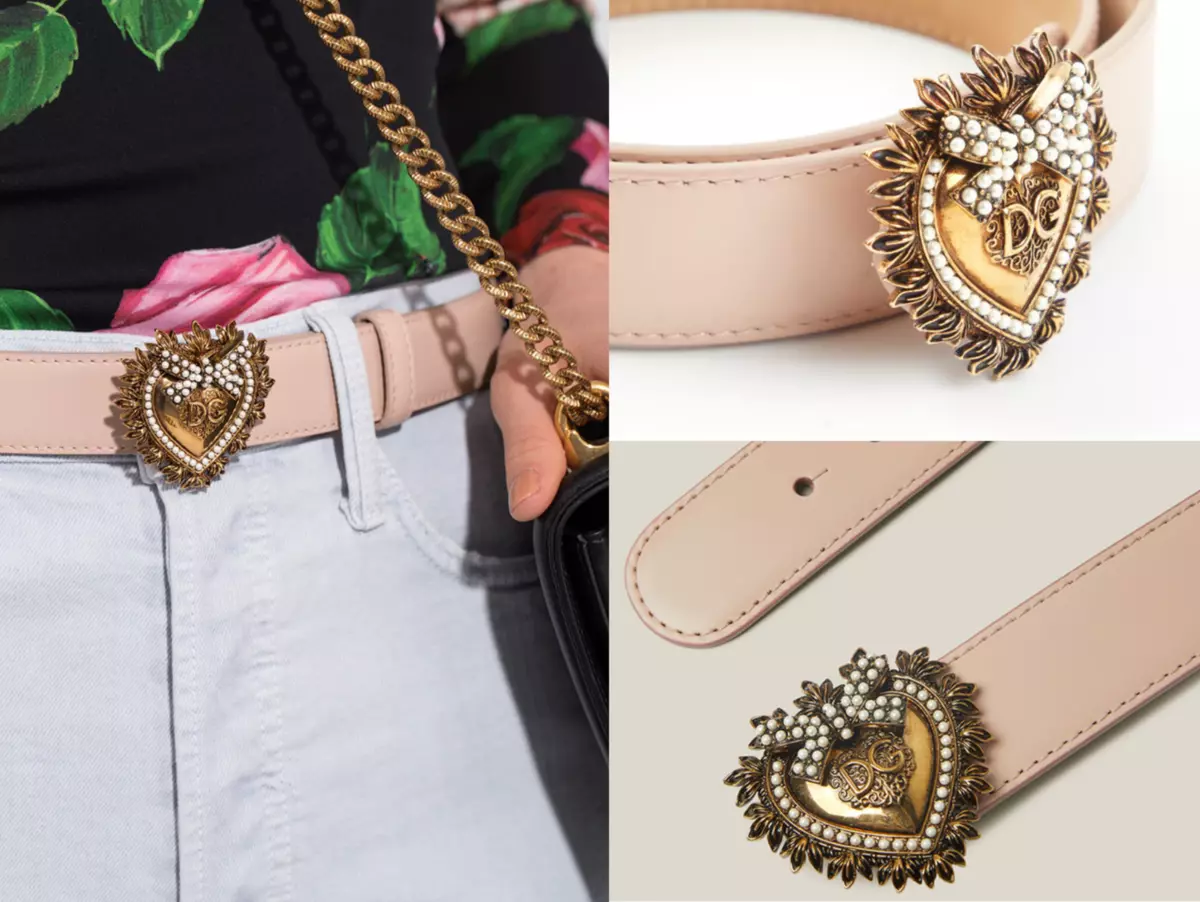 Dolce & Gabbana Devotion Buckle Belt Embellished Heart Luxury Iconic