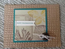 Vintage leaves thanksgiving card kit of 6 made w/ Stampin Up!