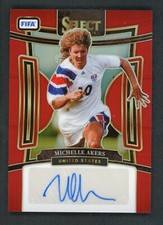 2023-24 MICHELLE AKERS AUTO PANINI SELECT FIFA RED AUTOGRAPHS