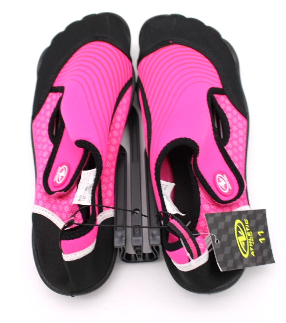 ATHLETIC WORKS Size 11 Women's Water Shoes Pink and Black eBay