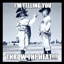 I'm Telling You Throw The Heat!! Baseball Sport Refrigerator Fridge MAGNET