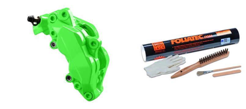 Kit etriers freins Foliatec vert neon laque haute temperature Audi TT