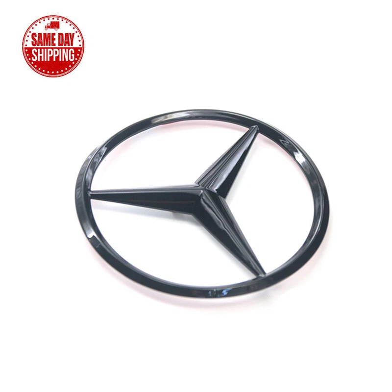 Trunk Star Emblem GLOSS BLACK Rear Lid Badge For Mercedes W213 Sedan Wagon - Image 2 of 4