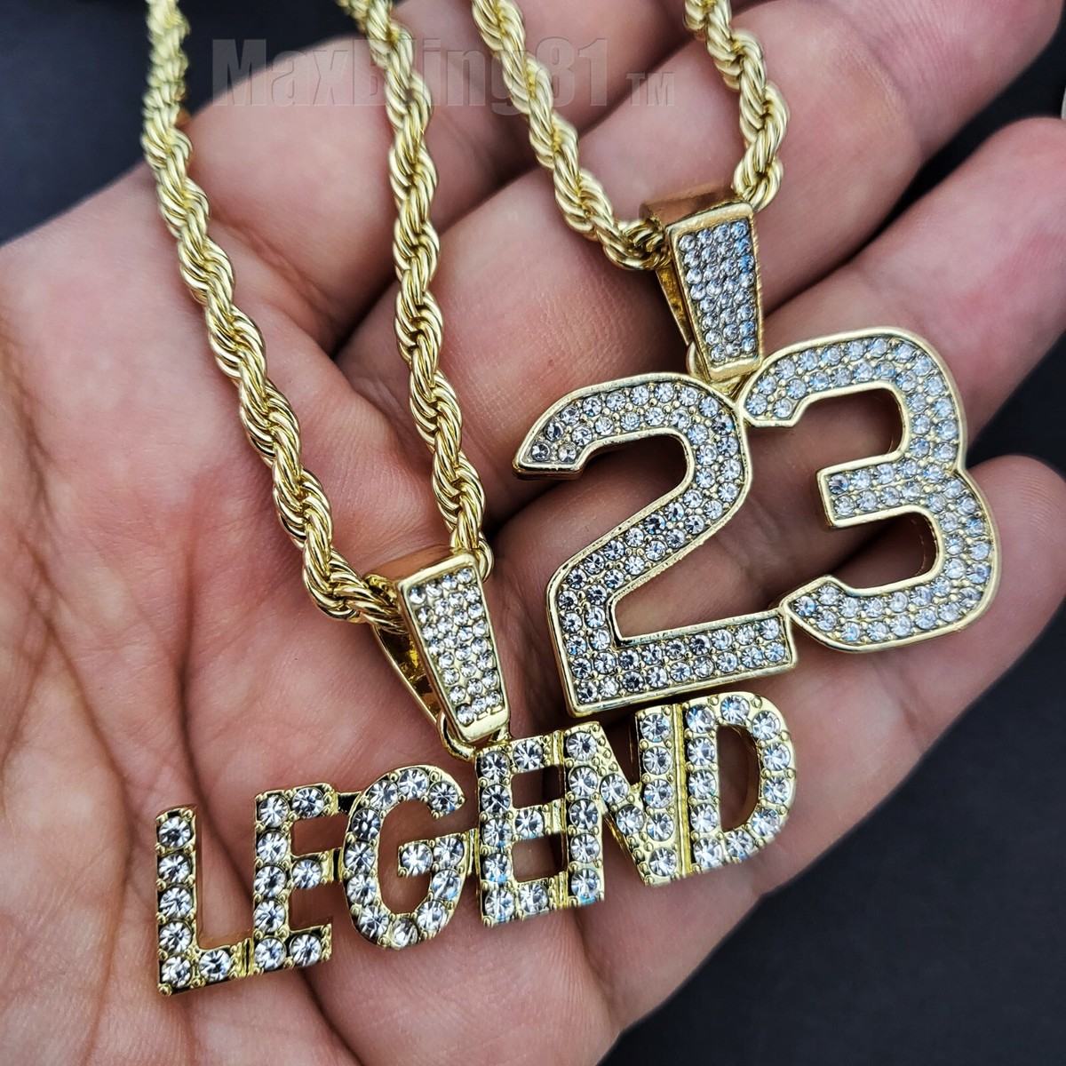 23 Legend Cubic Zirconia Gold Plated Pendant & 24