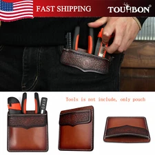 TOURBON Leather Workshop Tool Pocket Holder Pouch Sleeve Shirts Jeans Protector