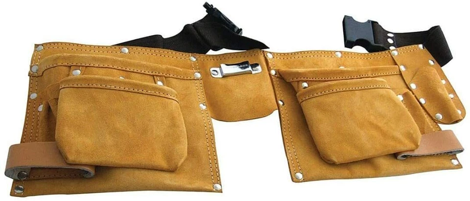 AMTECH 11 POCKET LEATHER TOOL BELT GENUINE LEATHER CONSTRUCTION - Image 2 of 2