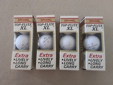 NOS Vintage Spalding Top-Flite XL Golf Balls 4 Sleeves 12 Balls One Dozen NIB