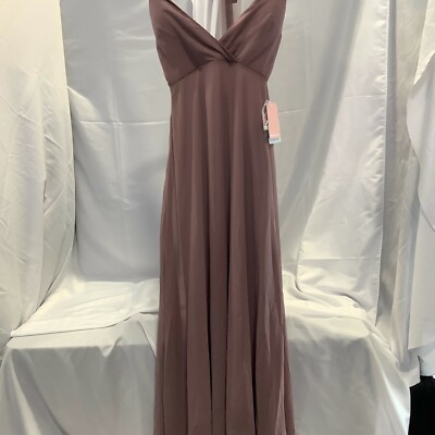 BIRDY GREY Moni Convertible Halter Neck Chiffon Gown, Size X-Small in Dark Mauve at Nordstrom BIRDY GREY Moni Convertible Halter Neck Chiffon Gown, Size X-Small in Dark Mauve at Nordstrom