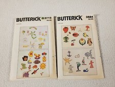 Vintage Butterick Transfer Applique  Embroidery Package 3712  3584