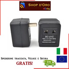 TRASFORMATORE RIDUTTORE TENSIONE DA 220 A 110 Volt 50W US SPINA AMERICANA
