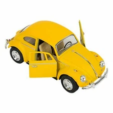 RI Novelty - Pull Back Die-Cast Metal Vehicle - 1967 VOLKSWAGEN BEETLE (Yellow)