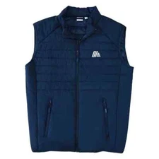 ALDI GEAR Dark Blue QUILTED PUFFER VEST JACKET Reflective MENS XL NEW NWT 2025