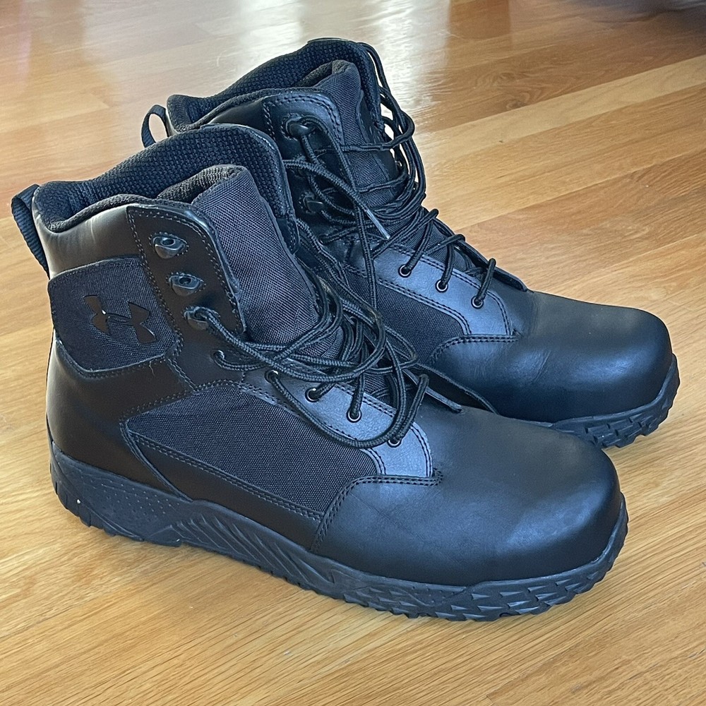 Under Armour Black UA Tactical Waterproof Boots  Mens 13 Fast Ship