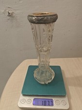 Vase russe en cristal argenté 84 avec bordure en argent
