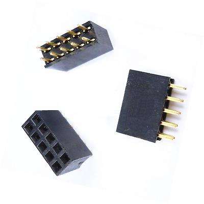 12PCS 2x5 10Pin 2.54mm Double Row Female Straight Header Pitch Socket Pin Strip