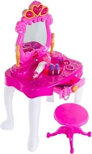 Pretend Play Princess Vanity with Stool, Accessories, Lights, Sounds