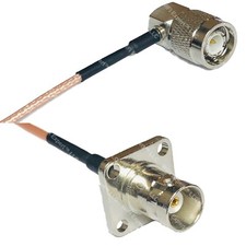 RG316 TNC Male Angle to BNC Flange Female RF Cable Rapid-SHIP LOT