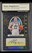 2021 PANINI OBSIDIAN AURORA E/E YELLOW BOJAN BOGDANOVIC AUTO 1/10 MBA AUTH