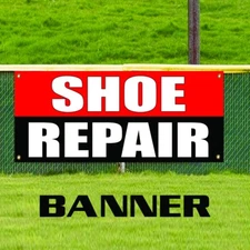 Shoe Repair Banner Work Soles Heels Boots Retail Store Advertising Sign