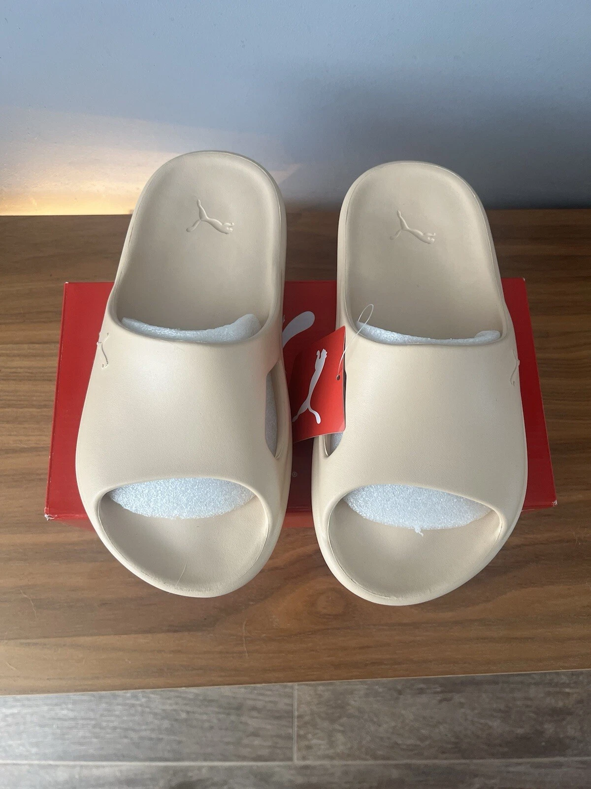 Ciabatte per gatti Puma Shibui sabbia chiara taglia 6UK nuove con scatola