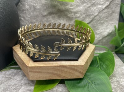 Gold-tone Upper Arm Cuff Armband/Bangle Bracelet Adjustable Open New B2927