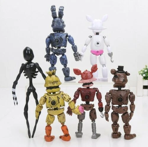 6pcs Set Halloween Freddy Nightmare Fazbear Bonnie Action Figure