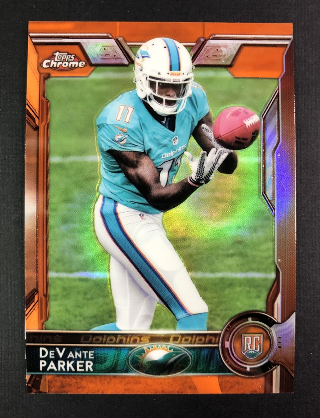 2015 Topps Chrome DeVante Parker Orange Refractor RC Rookie Miami Dolphins #103
