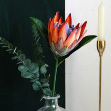 Artificial Protea with Stem Silk Flowers Fake Bouquet Wedding Party Home