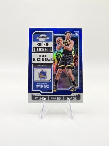 Trayce Jackson-Davis 2023-24 Panini Contenders Optic RC Blue SP /99 #14 Warriors