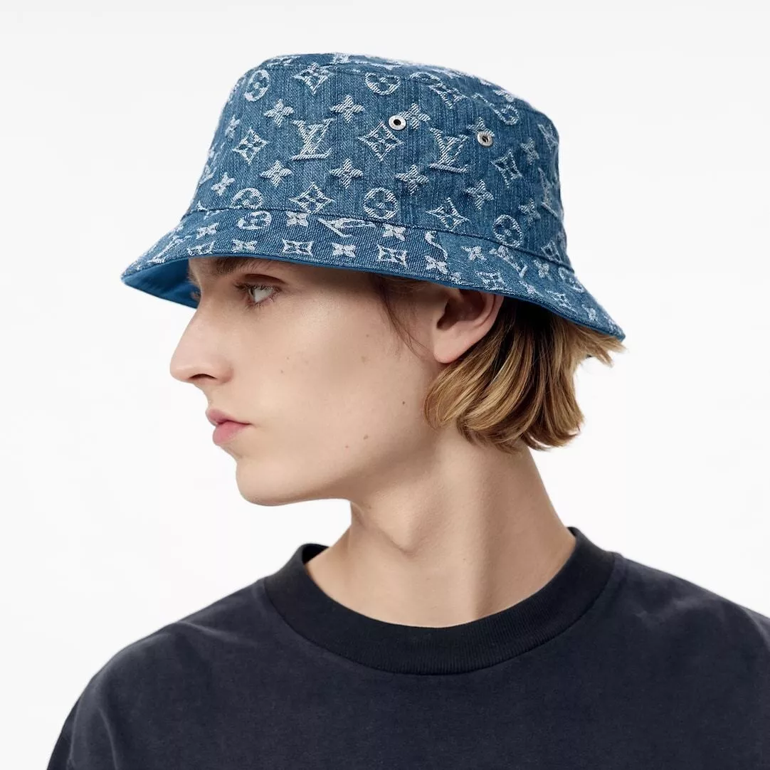 Louis Vuitton, Accessories, Louis Vuitton Denim Bucket Hat