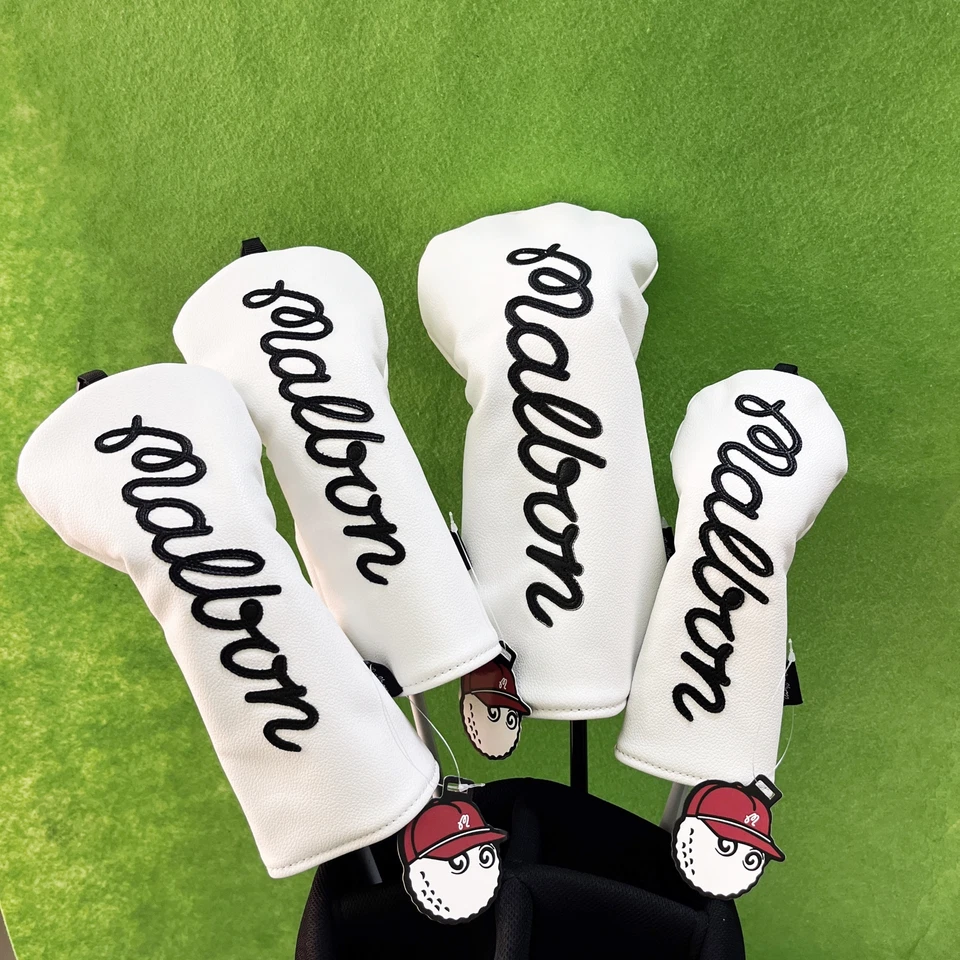 golf club headcover Driver Wood Hybrid cover Pure black/white letters - Image 3 of 4