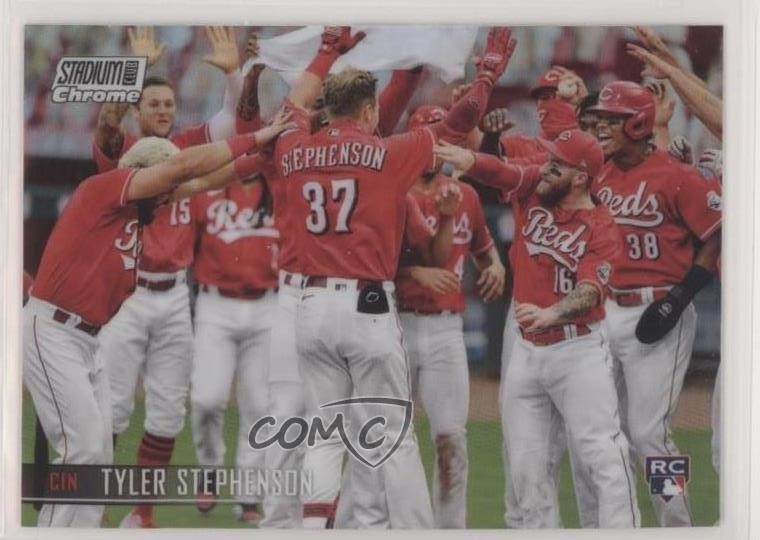 2021 Topps Stadium Club Chrome Refractor Tyler Stephenson #221 02dl