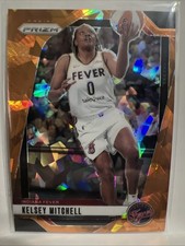 2024 WNBA Prizm Kelsey Mitchell Orange Cracked Ice #64 Indiana Fever