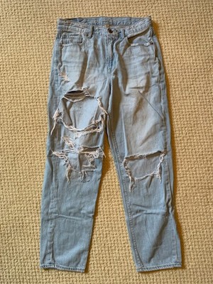 American Eagle Womens Mom Straight Denim 6 Reg Ripped Distressed Jean