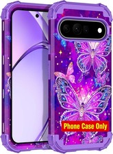 Case for Google Pixel 11 Pro XL, Glow in The Dark, Shockproof, Lavender