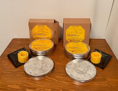Vintage 2 Kodak Vericolor Internegtiv 35mm Film 6011 Cans w Boxes & Yellow Cores
